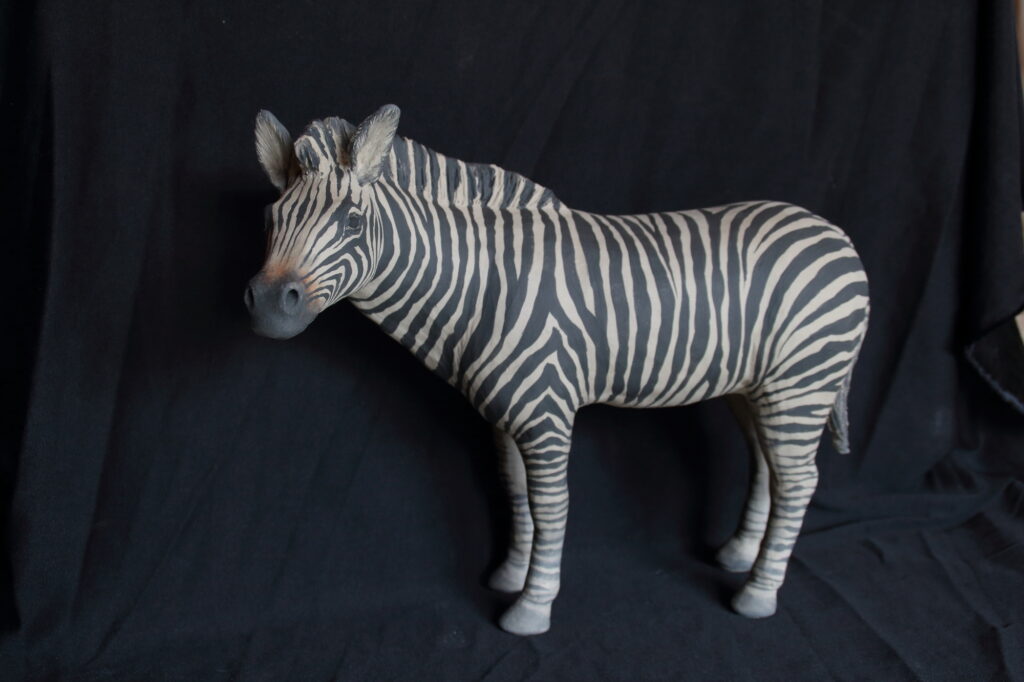 Sculpture zèbre céramique